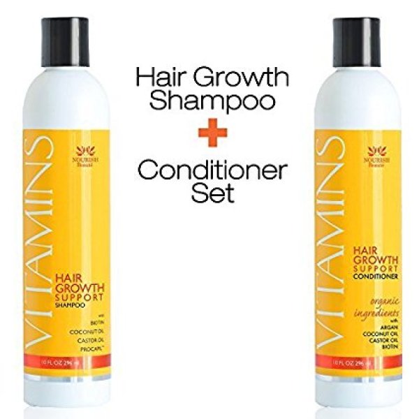画像1: Vitamins Biotin Shampoo & Vitamins Hair Growth Conditioner オーガニック 育毛シャンプー & コンディショナー (1)