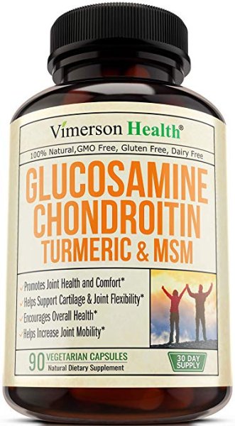 画像1: Glucosamine with Chondroitin Turmeric MSM Boswellia - Joint Pain Relief Supplemenコンドロイチン ウコン MSM ボスウェリアとグルコサミン -背中、膝、手、関節 (1)