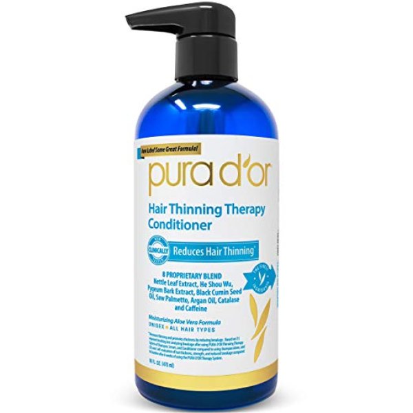 画像1: PURA D'OR Hair Thinning Therapy Conditioner 16 Fl Oz　プラドール ダメージヘア 切れ毛 ふけ＆シンニングヘアー コンディショナー 男性＆女性 (1)